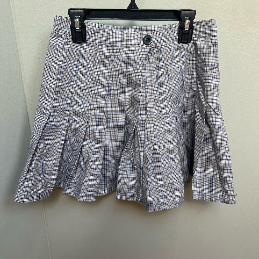Forever 21 Blue and White Checkered Skirt